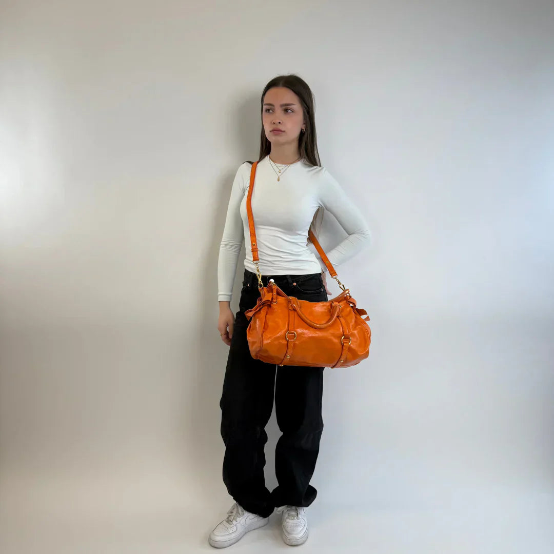 Miu Miu handbag Vitello Satchel orange