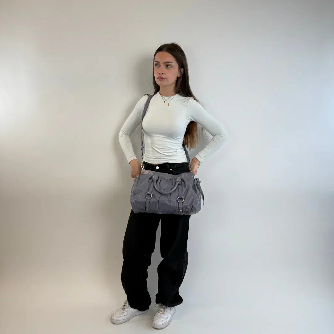 💎 Pre-owned Miu Miu handbag Vitello Lux blue/lilac 💎