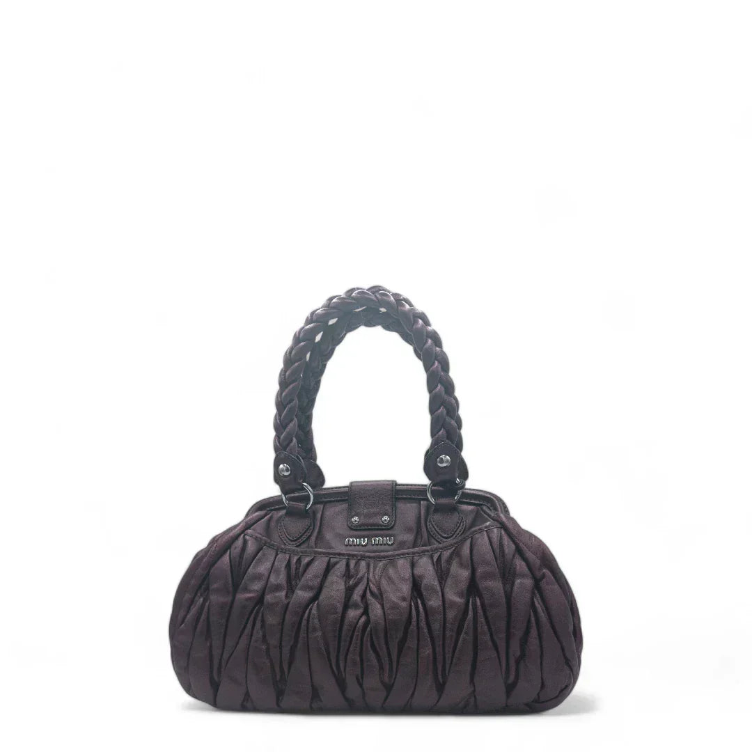 Miu Miu handbag Matelasse made of purple leather