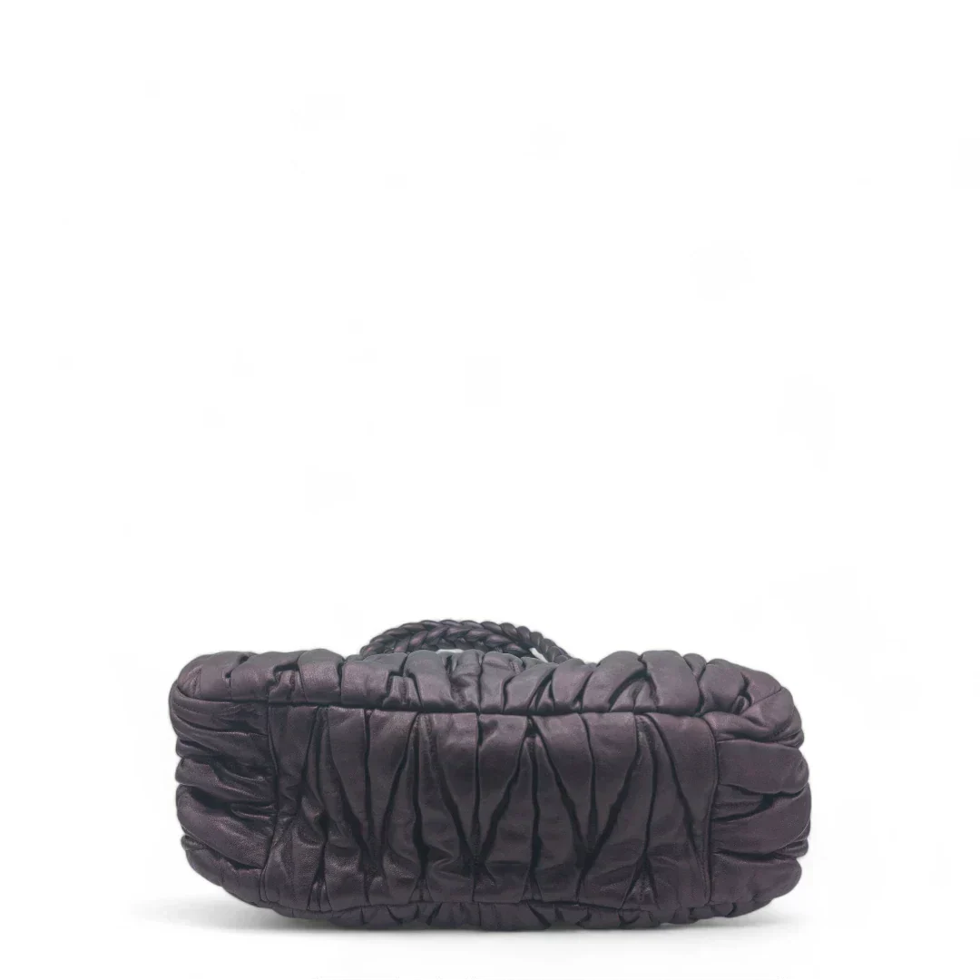 Miu Miu handbag Matelasse made of purple leather