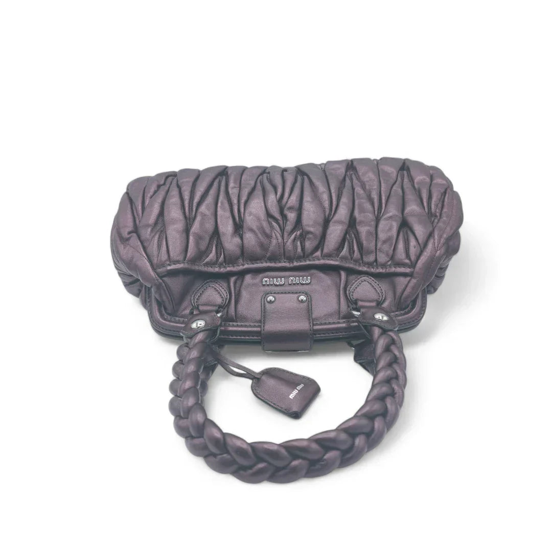 Miu Miu handbag Matelasse made of purple leather