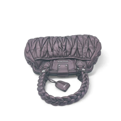 Miu Miu handbag Matelasse made of purple leather