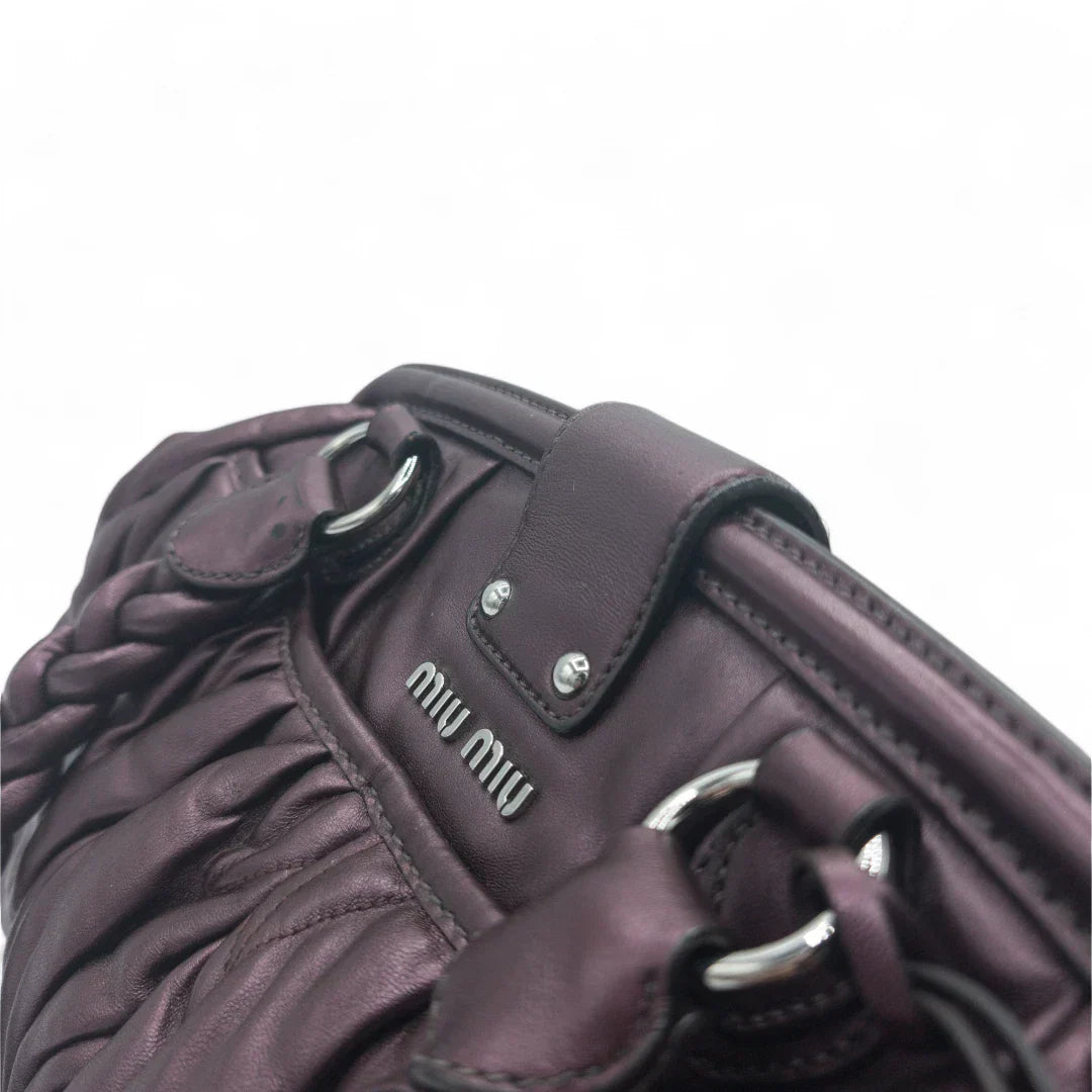 Miu Miu handbag Matelasse made of purple leather