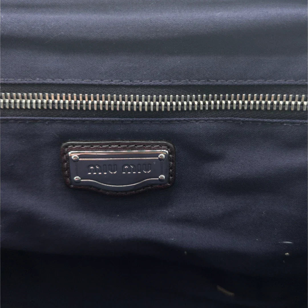 Miu Miu handbag Matelasse made of purple leather