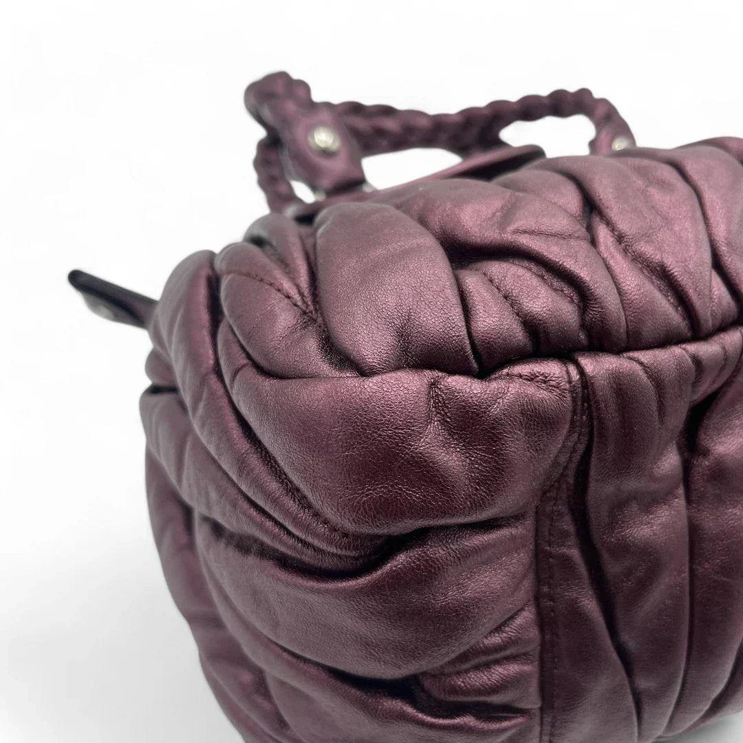 Miu Miu handbag Matelasse made of purple leather