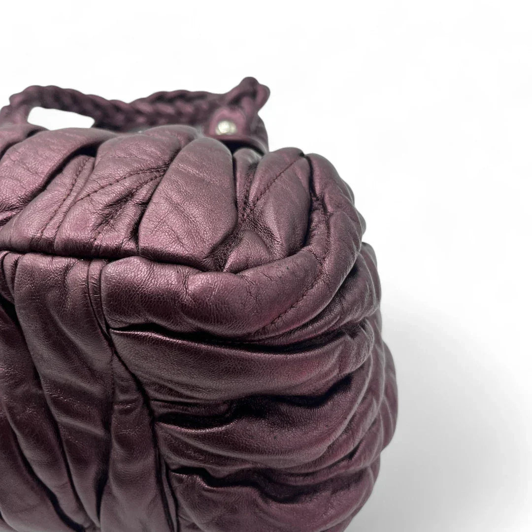 Miu Miu handbag Matelasse made of purple leather
