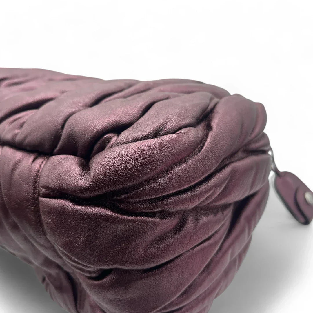 Miu Miu handbag Matelasse made of purple leather
