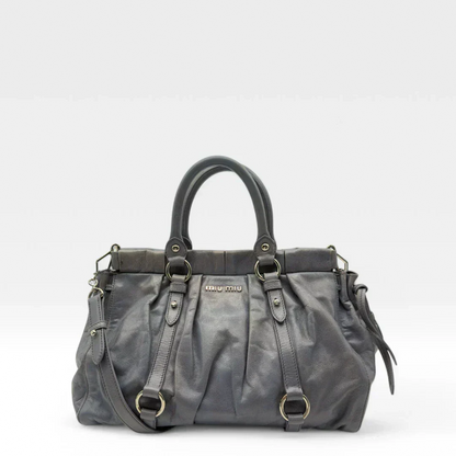 💎 Pre-owned Miu Miu handbag Vitello Lux blue/lilac 💎