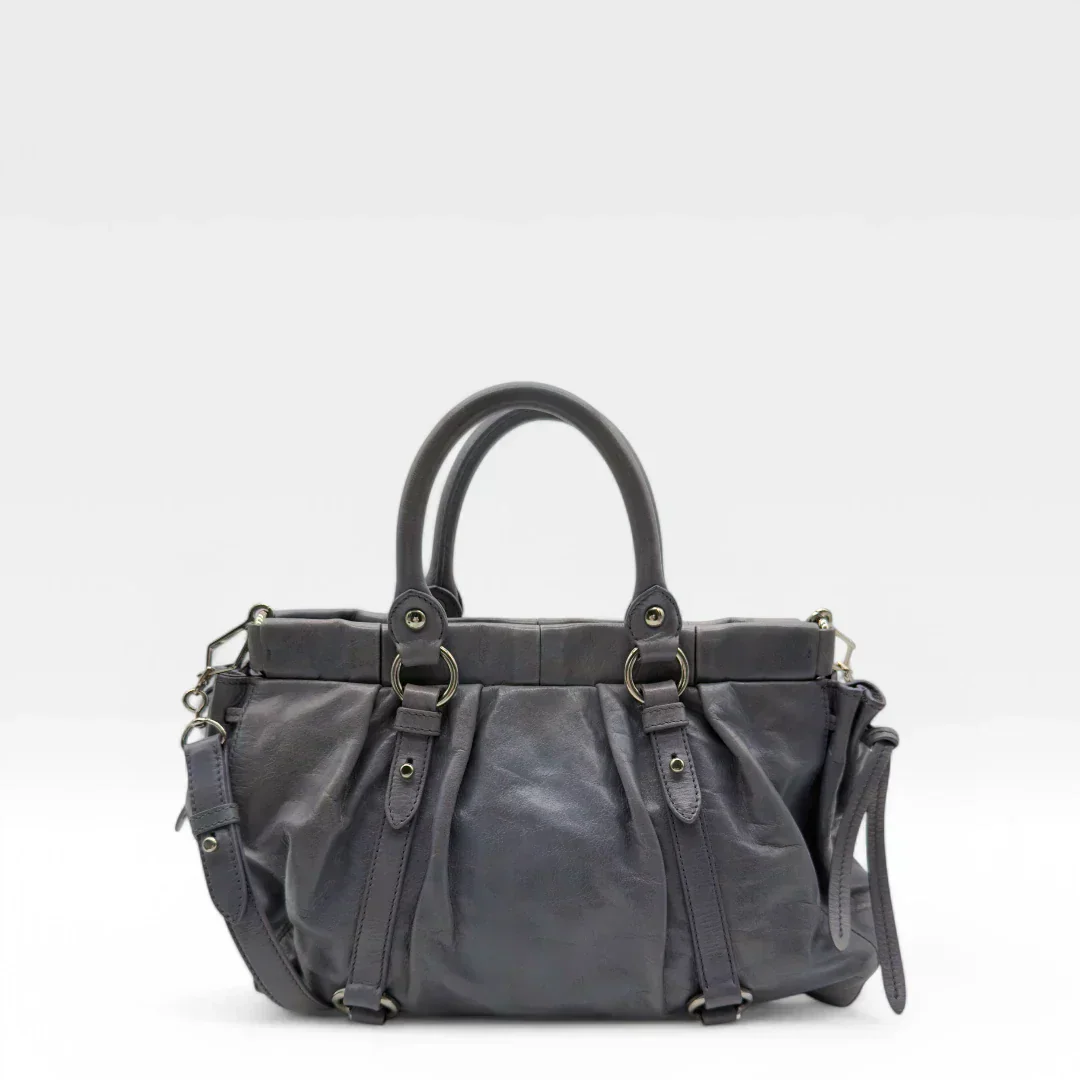 💎 Pre-owned Miu Miu handbag Vitello Lux blue/lilac 💎