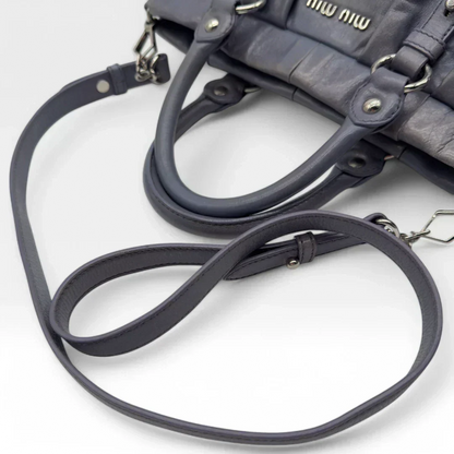 💎 Pre-owned Miu Miu handbag Vitello Lux blue/lilac 💎
