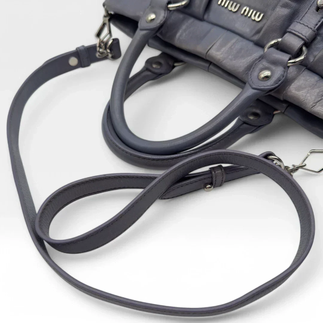 Miu Miu handbag Vitello Lux blue/lilac