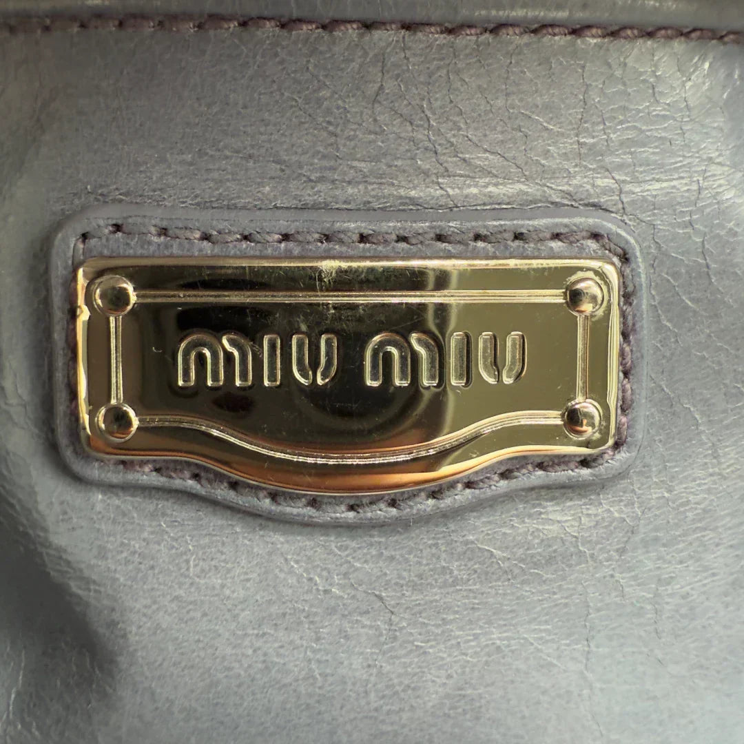 💎 Pre-owned Miu Miu handbag Vitello Lux blue/lilac 💎