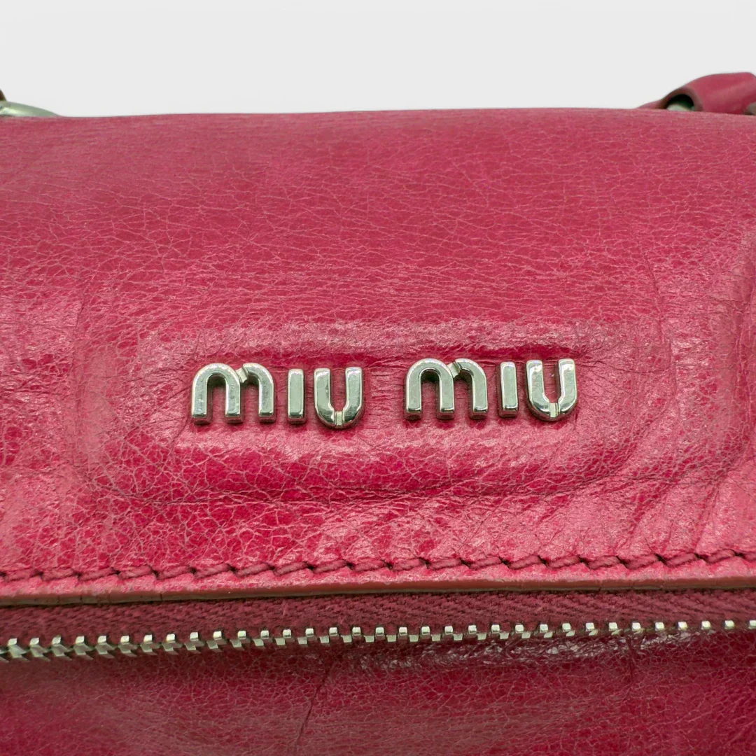 Miu Miu handbag Vitello Satchel small pink