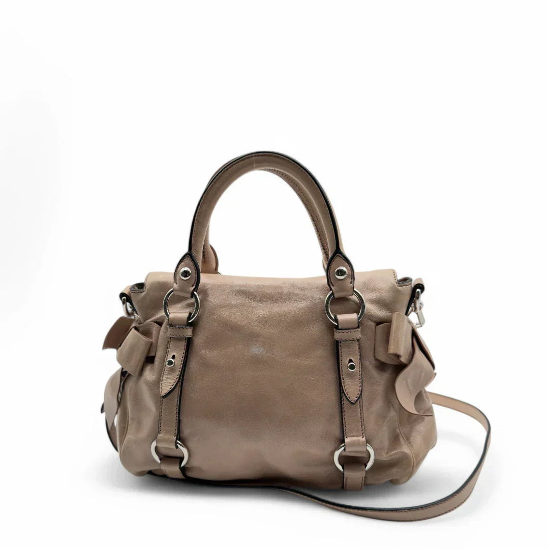 Miu Miu handbag Vitello Satchel small in pink