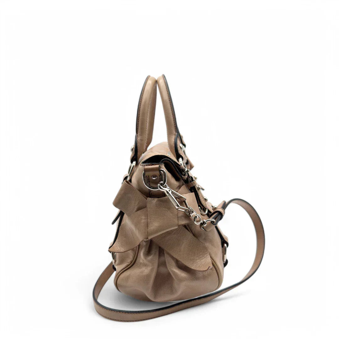 Miu Miu handbag Vitello Satchel small in pink