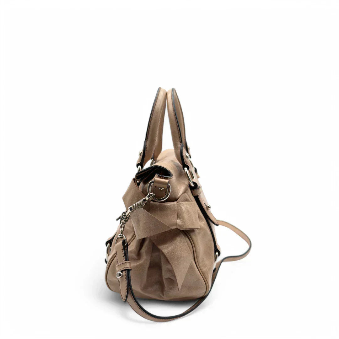 Miu Miu handbag Vitello Satchel small in pink