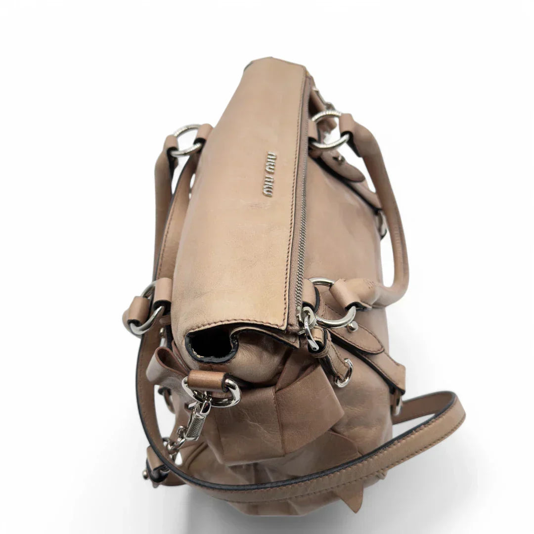 Miu Miu handbag Vitello Satchel small in pink