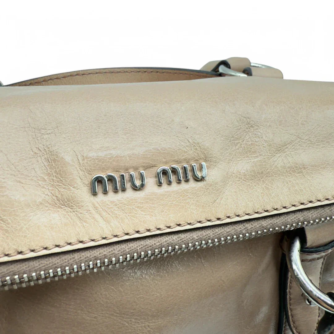 Miu Miu handbag Vitello Satchel small in pink