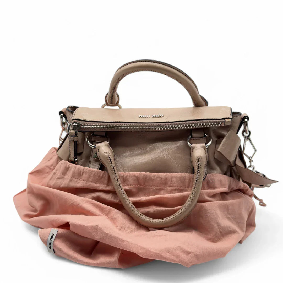 Miu Miu handbag Vitello Satchel small in pink