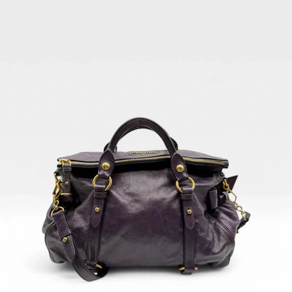💎 Pre-owned Miu Miu handbag Vitello Satchel purple 💎