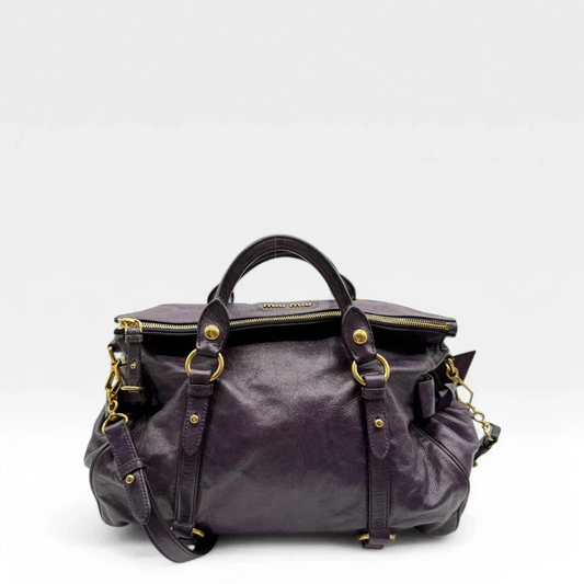 💎 Pre-owned Miu Miu handbag Vitello Satchel purple 💎