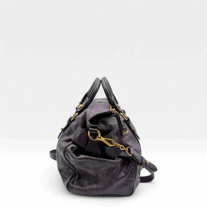 💎 Pre-owned Miu Miu handbag Vitello Satchel purple 💎