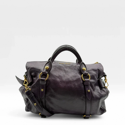 💎 Pre-owned Miu Miu handbag Vitello Satchel purple 💎