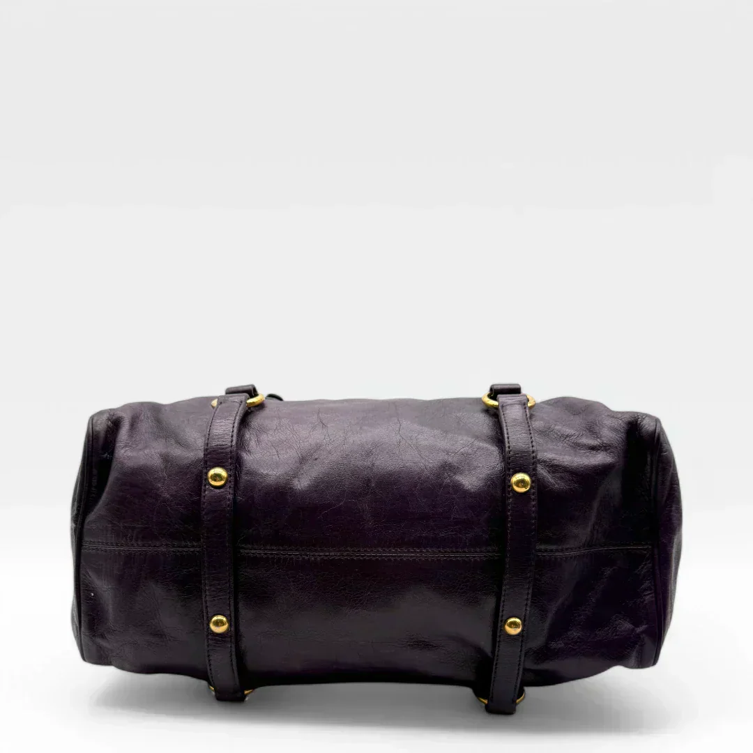 💎 Pre-owned Miu Miu handbag Vitello Satchel purple 💎