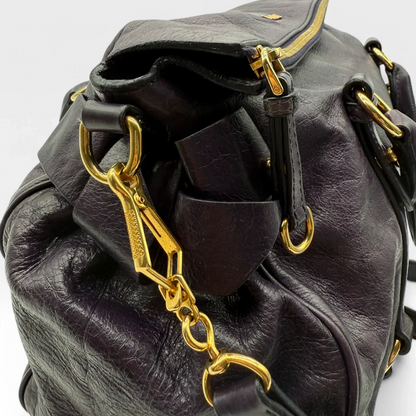 💎 Pre-owned Miu Miu handbag Vitello Satchel purple 💎