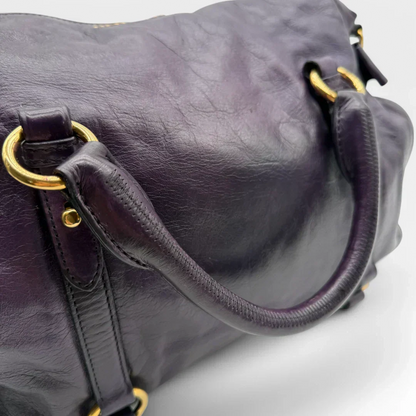 💎 Pre-owned Miu Miu handbag Vitello Satchel purple 💎