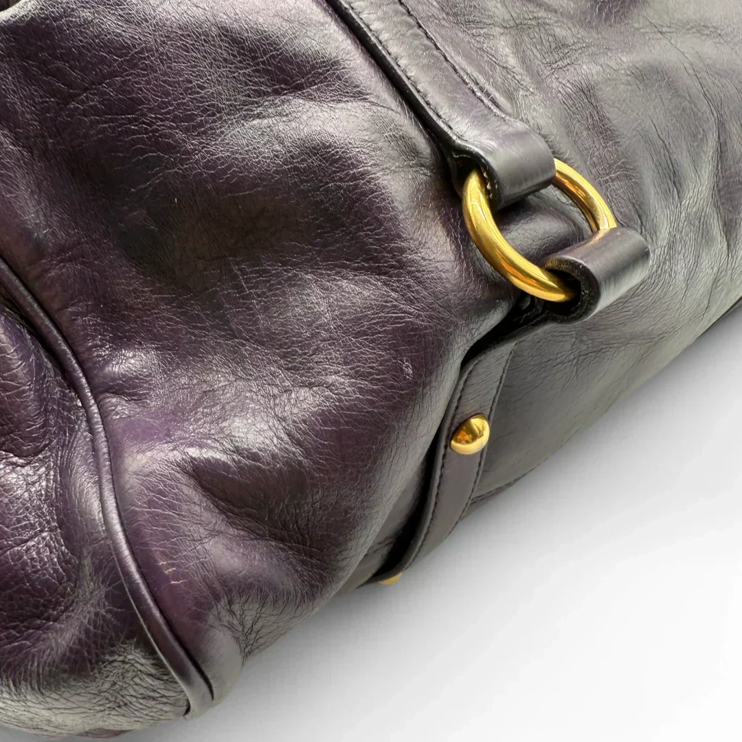💎 Pre-owned Miu Miu handbag Vitello Satchel purple 💎
