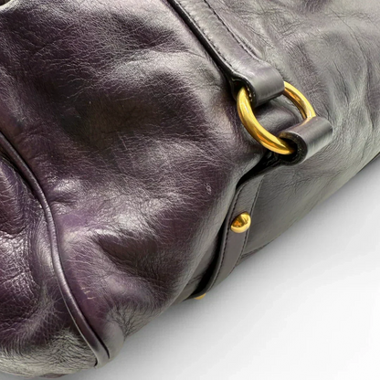 💎 Pre-owned Miu Miu handbag Vitello Satchel purple 💎