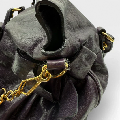 💎 Pre-owned Miu Miu handbag Vitello Satchel purple 💎
