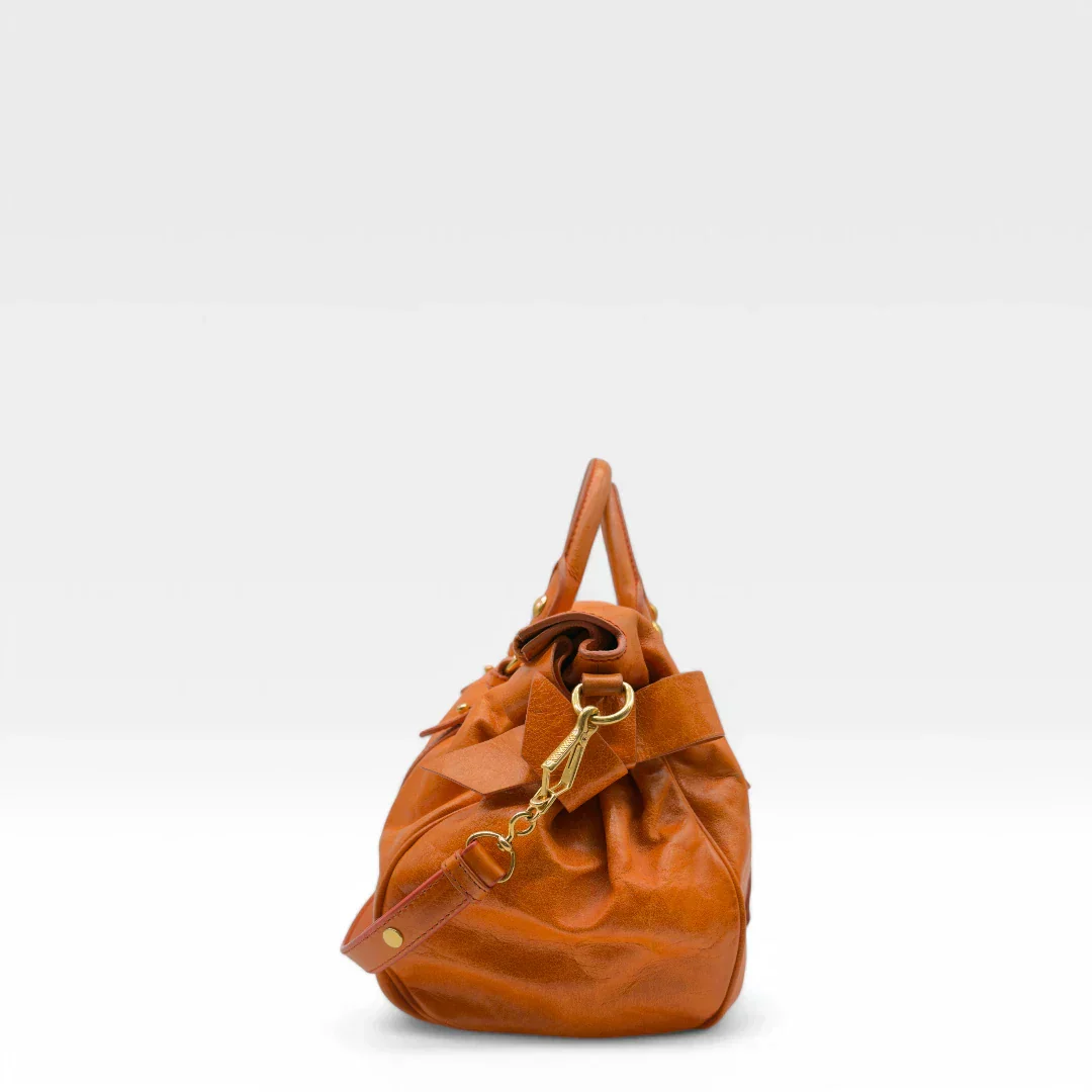 Miu Miu handbag Vitello Satchel orange