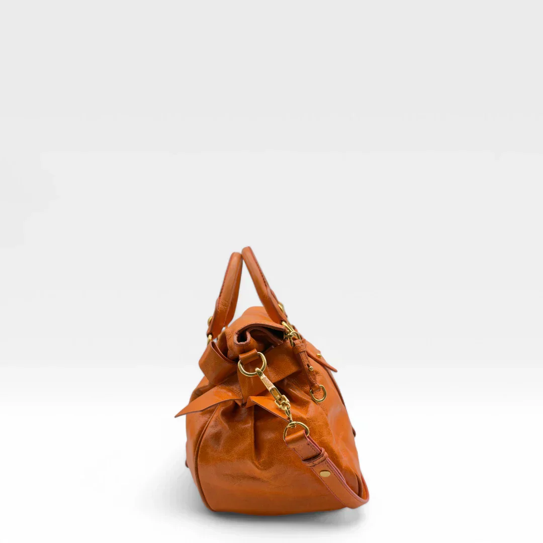Miu Miu handbag Vitello Satchel orange
