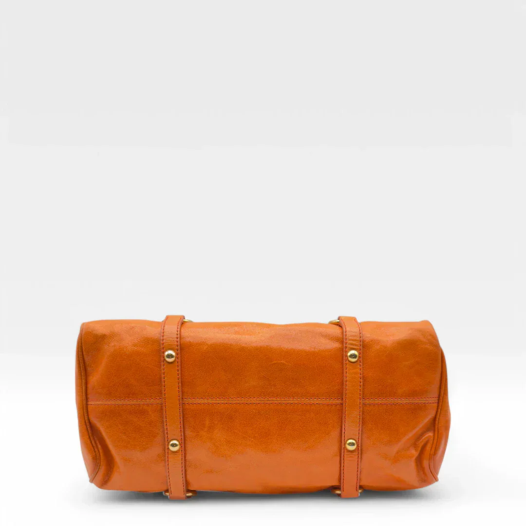 Miu Miu handbag Vitello Satchel orange