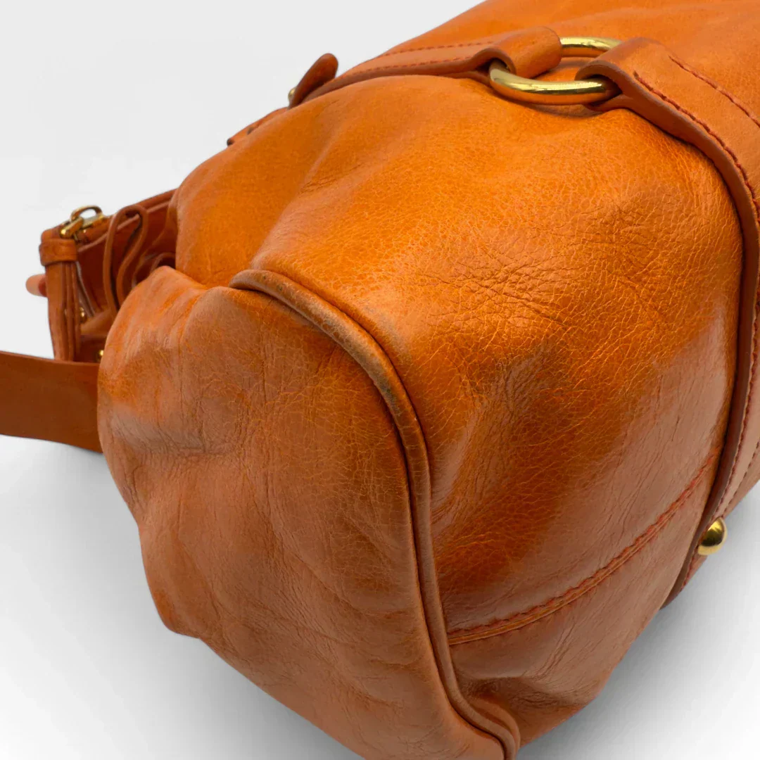 Miu Miu handbag Vitello Satchel orange