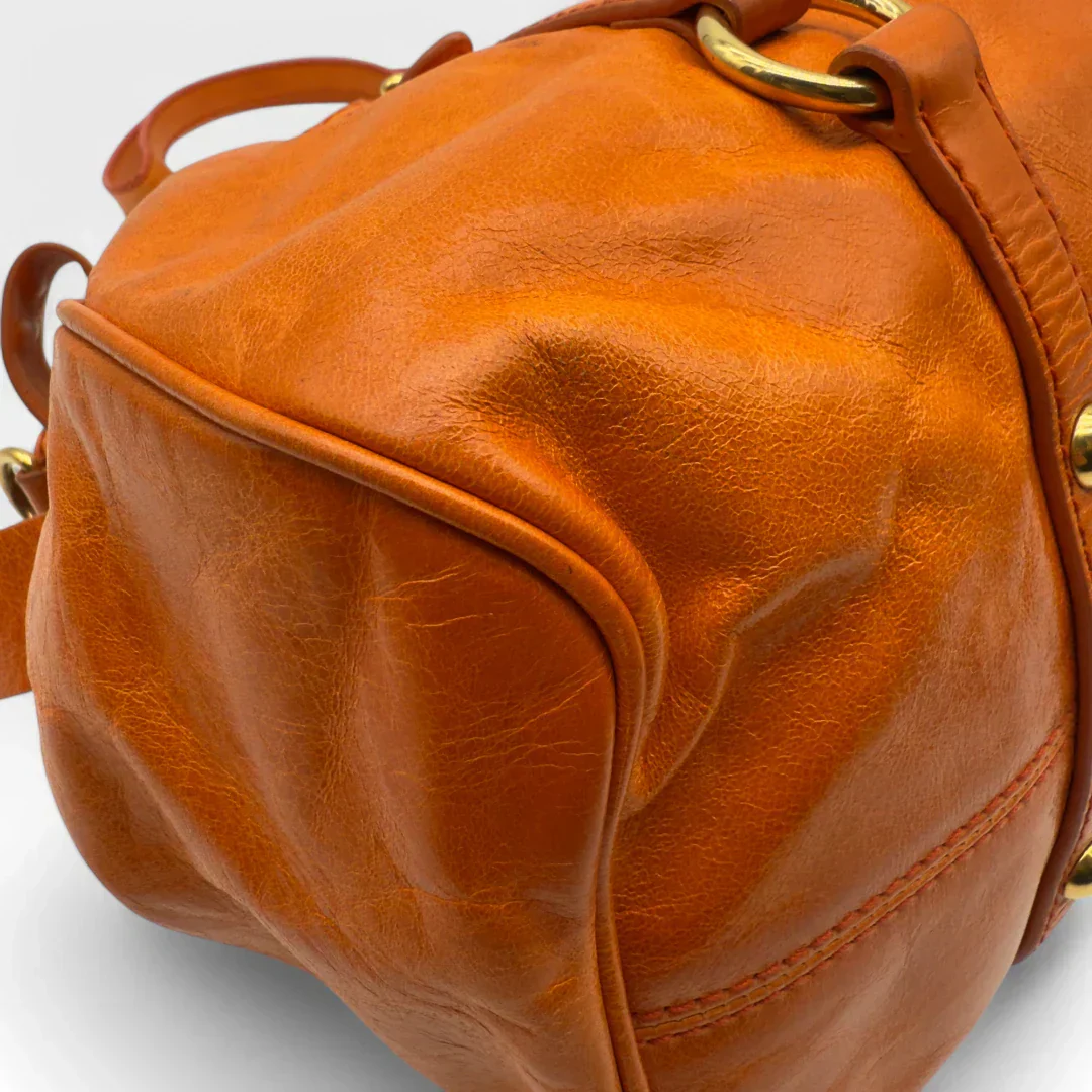 Miu Miu handbag Vitello Satchel orange
