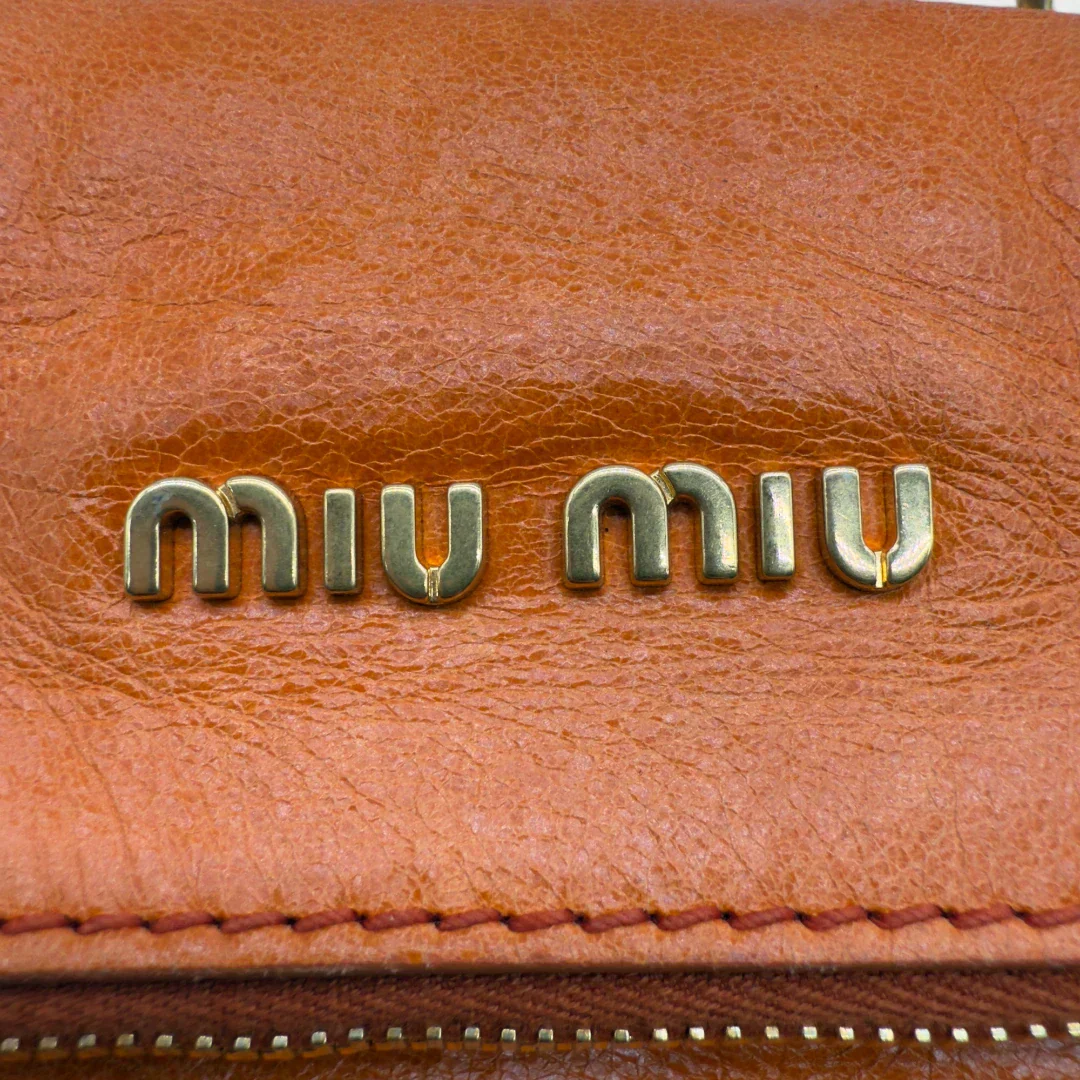 Miu Miu handbag Vitello Satchel orange