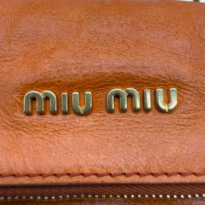 Miu Miu handbag Vitello Satchel orange