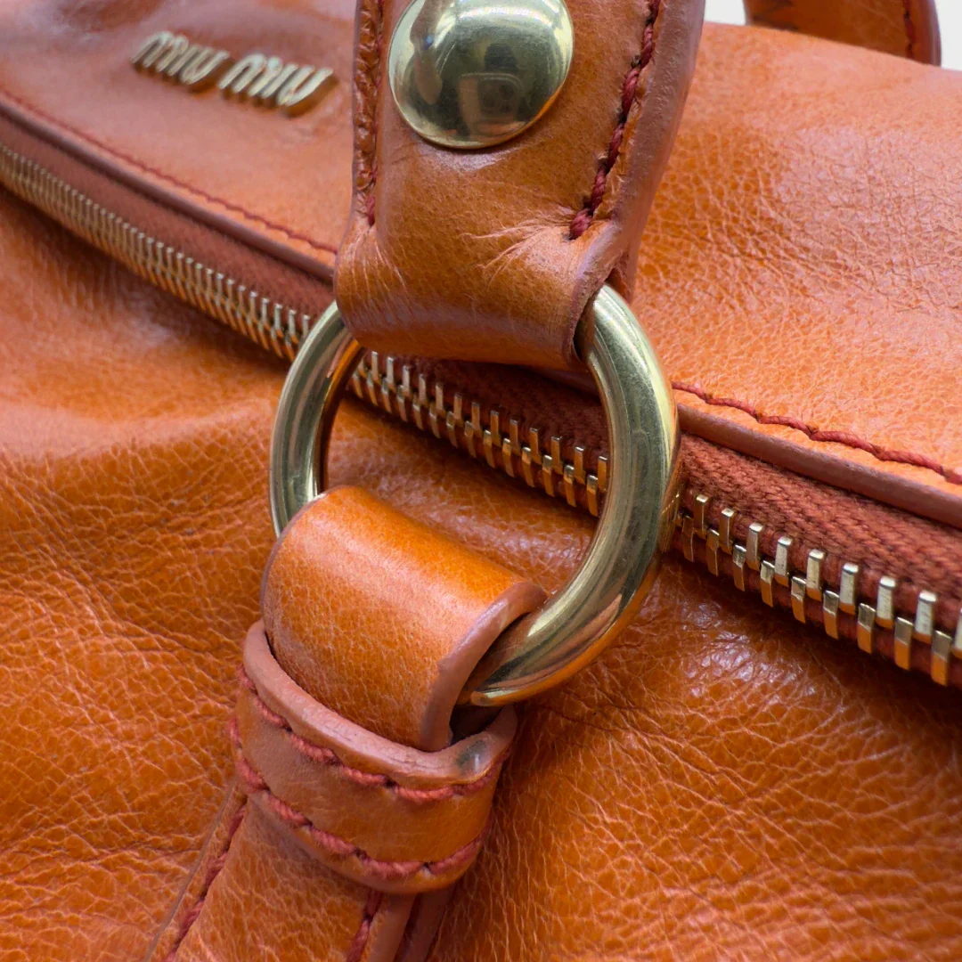Miu Miu handbag Vitello Satchel orange