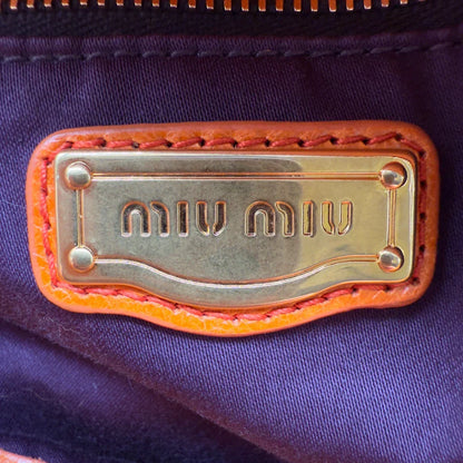Miu Miu handbag Vitello Satchel orange