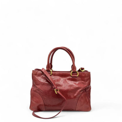 Miu Miu handbag Vitello Shine with shoulder strap made of red leather
