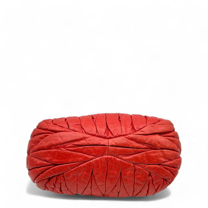 Miu Miu handbag made of leather matelasse dark red