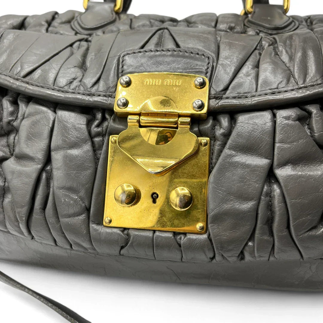 Miu Miu handbag elongated grey