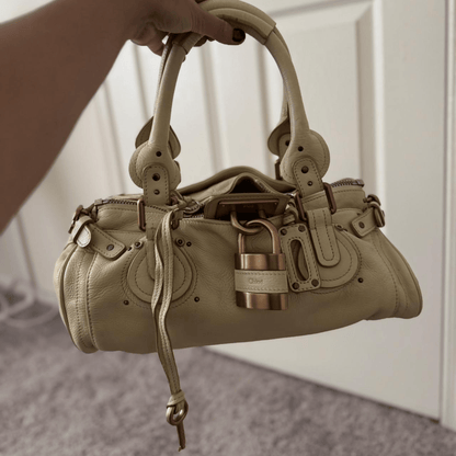 Chloé Paddington Bag – Cream/Ivory Leather with Gold Hardware