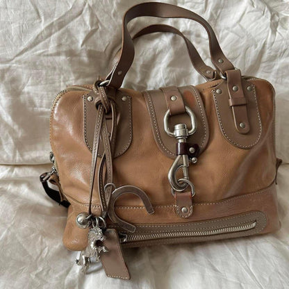 Vintage Chloé Kerala Equestrian Handbag – Tonal Brown (2000s/2010s)