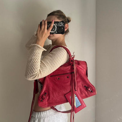 Authentic Balenciaga City Bag – Red/Pinkish (Medium)