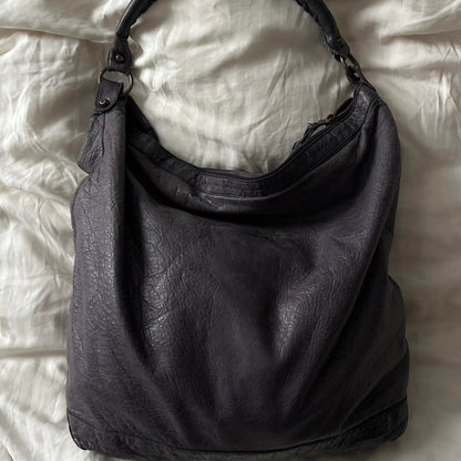 Vintage Balenciaga Day Tote – Dark Greyish Purple (2010s)