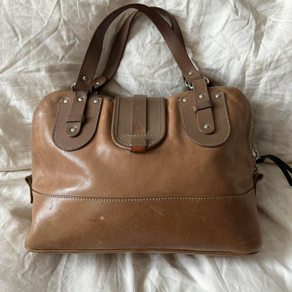 Vintage Chloé Kerala Equestrian Handbag – Tonal Brown (2000s/2010s)